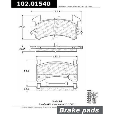 CTEK Brake Pads,102.01540